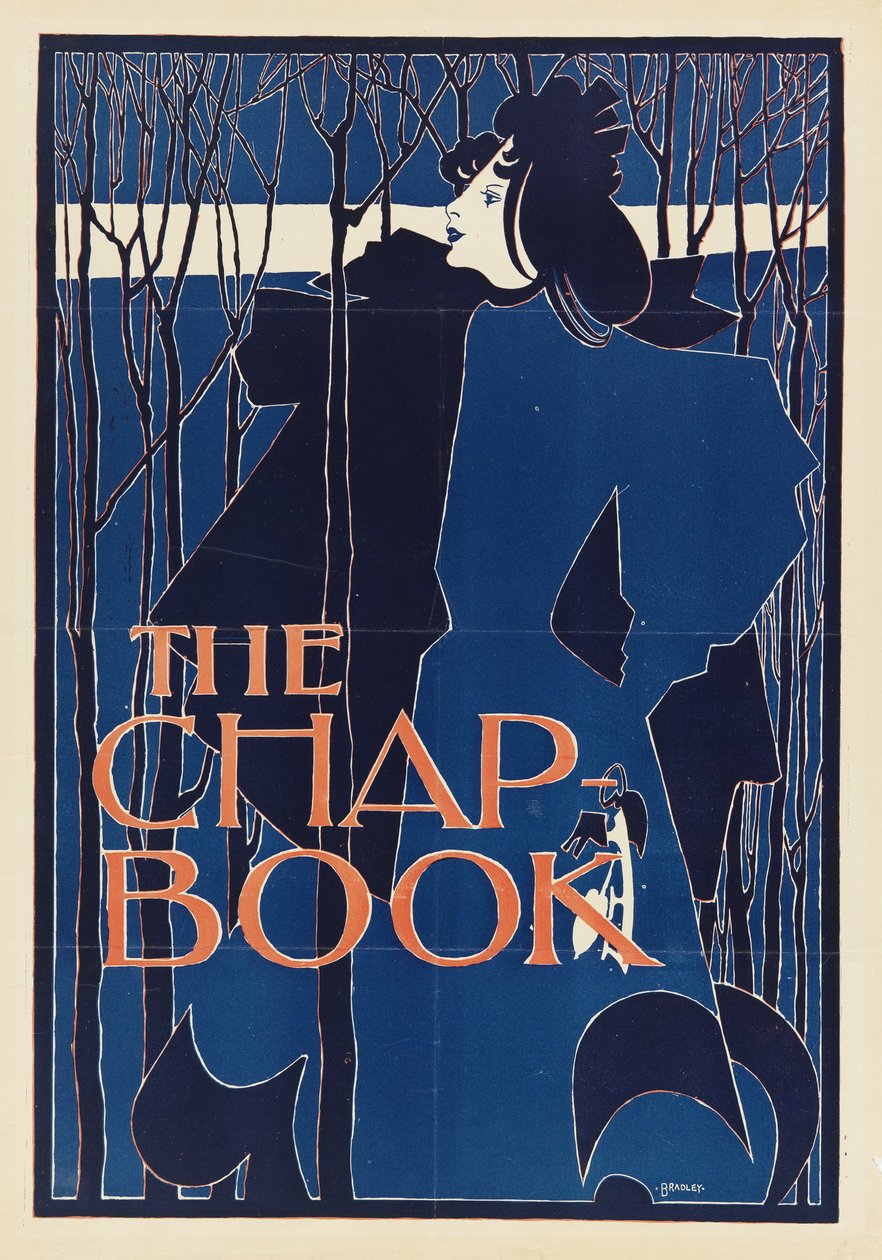 The Blue Lady，The Chap-Book的海报 作者 威廉布拉德利