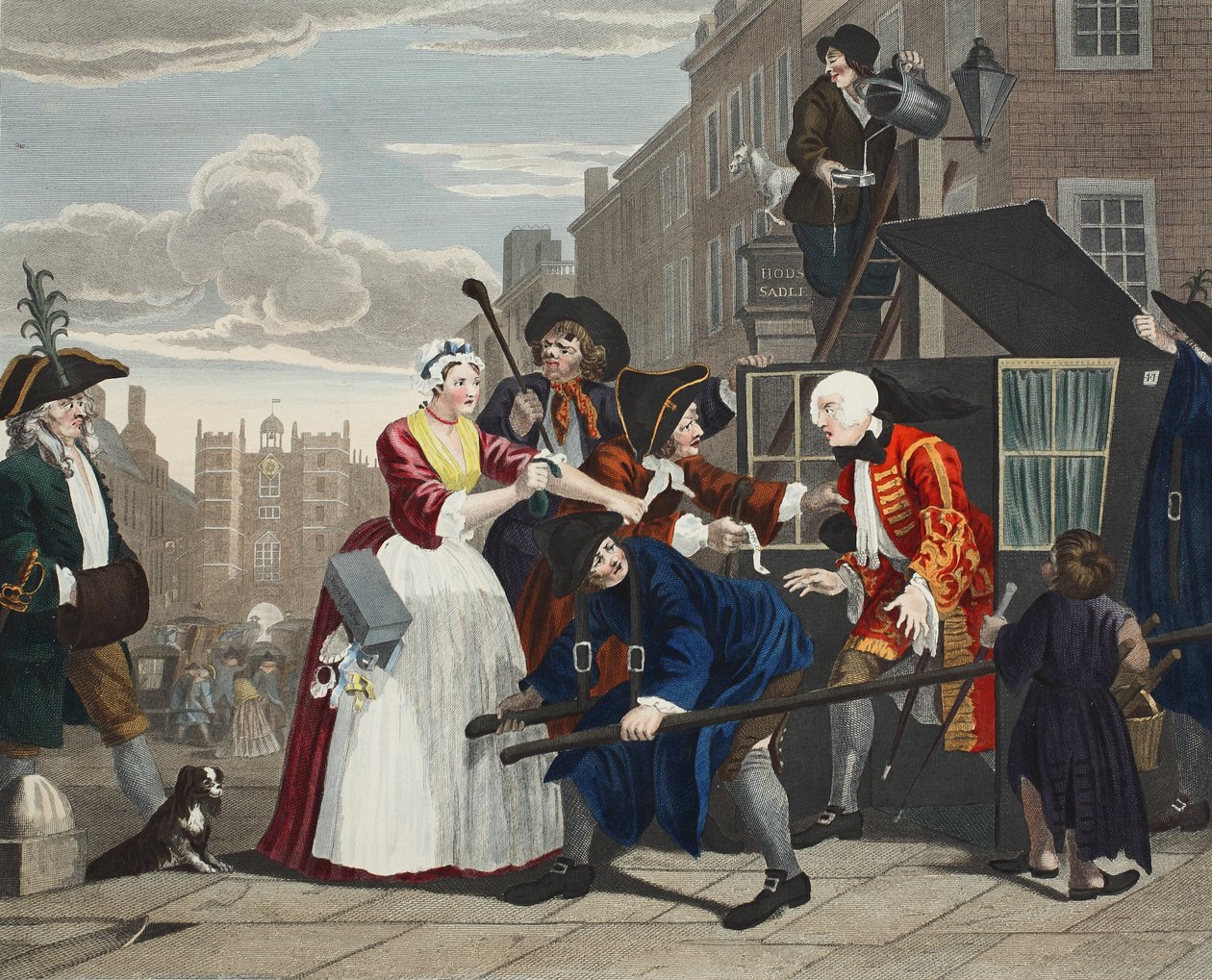 从&39;A Rake&39;s Progress中获取第五版，来自&39;Hogarth Restored：着名的William Hogarth的全部作品的插图，由Thomas Cook&39;重新雕刻，酒吧。 1812年（手工彩色雕刻 作者 威廉·霍加斯