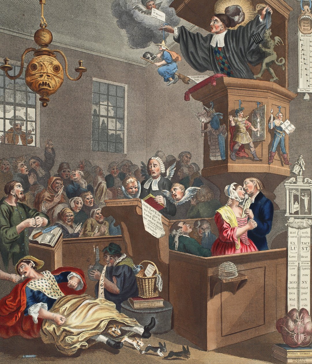 信誉，迷信和狂热，来自&39;Hogarth Restored：着名的William Hogarth的全部作品，由托马斯库克重新雕刻&39;，酒吧。 1812年（手工雕刻） 作者 威廉·霍加斯