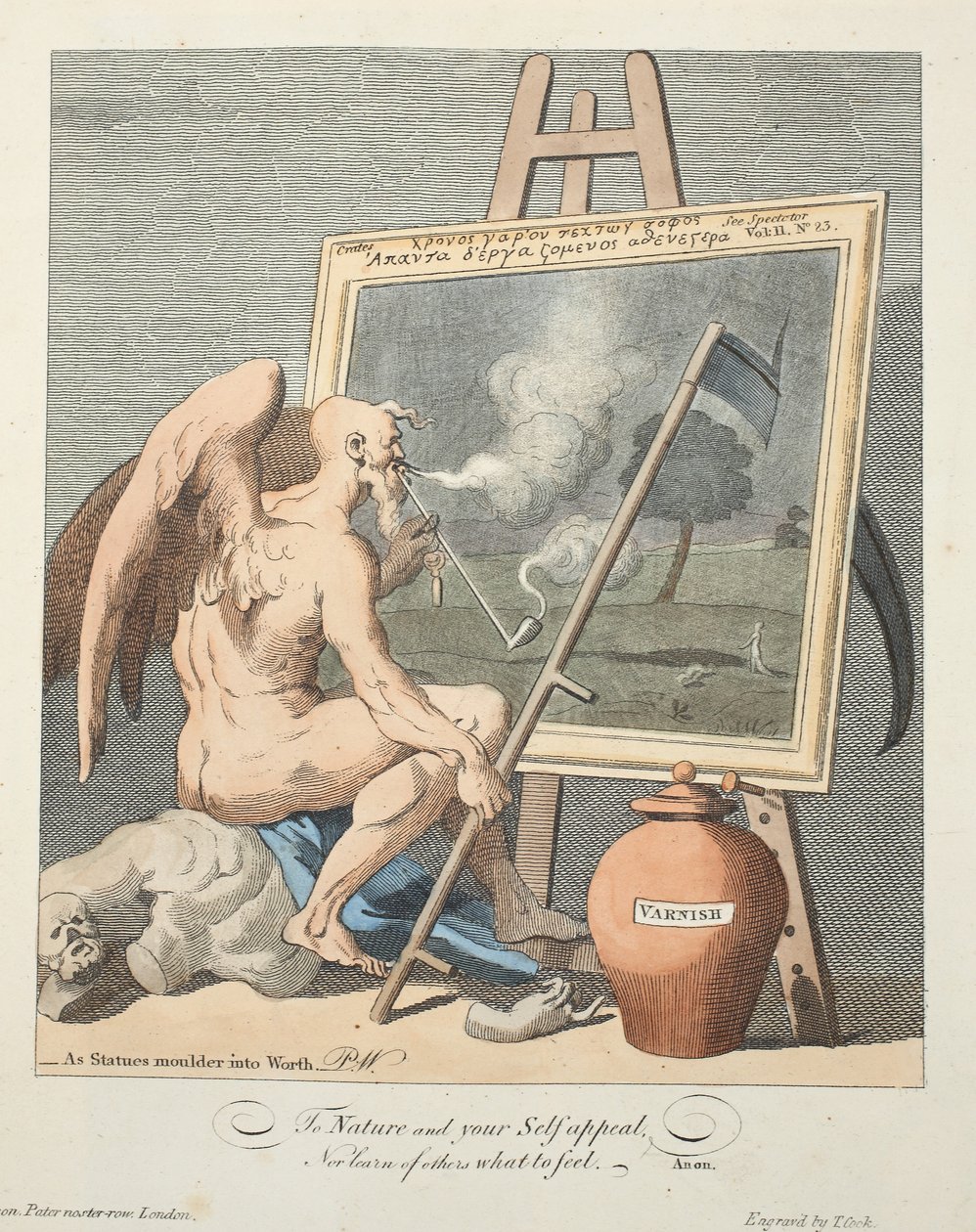时间吸烟的照片，插图来自&39;Hogarth Restored：The Whole Works of the famous William Hogarth，由Thomas Cook&39;重新雕刻，酒吧。 1812年（手工雕刻） 作者 威廉·霍加斯