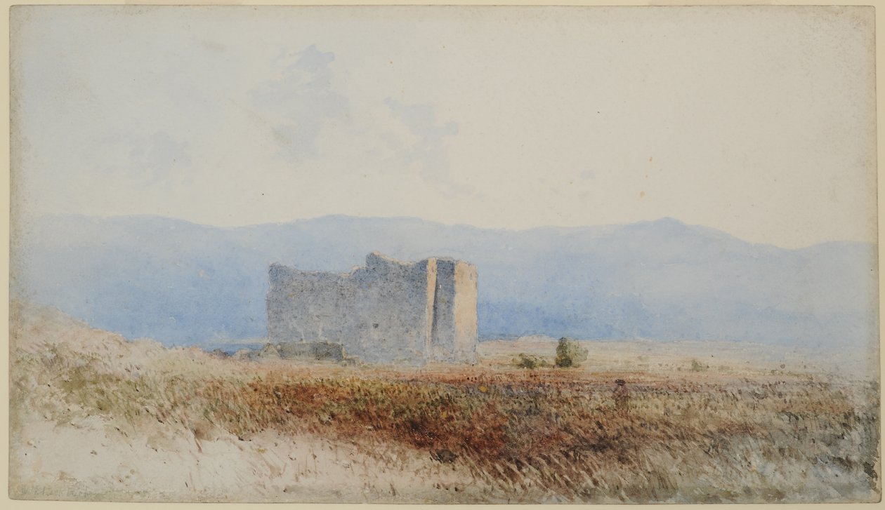 位于Bewcastle附近的Buits Castle，1840-58（纸上写着） 作者 威廉·詹姆斯·布莱克洛克