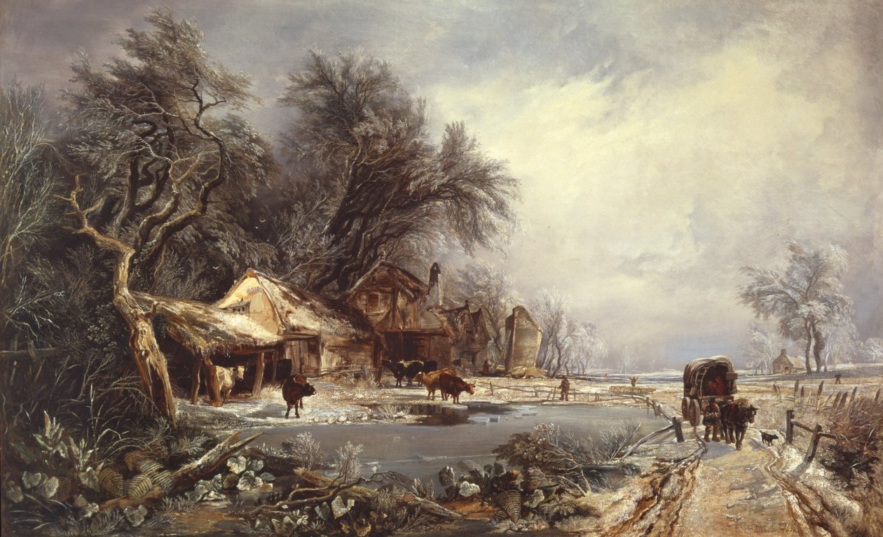 冬季景观，1836年 作者 威廉·詹姆斯·穆勒