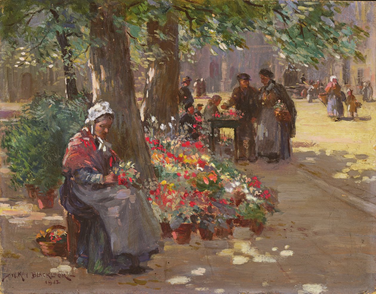 花卖家，1912年 作者 威廉·凯·布莱克洛克