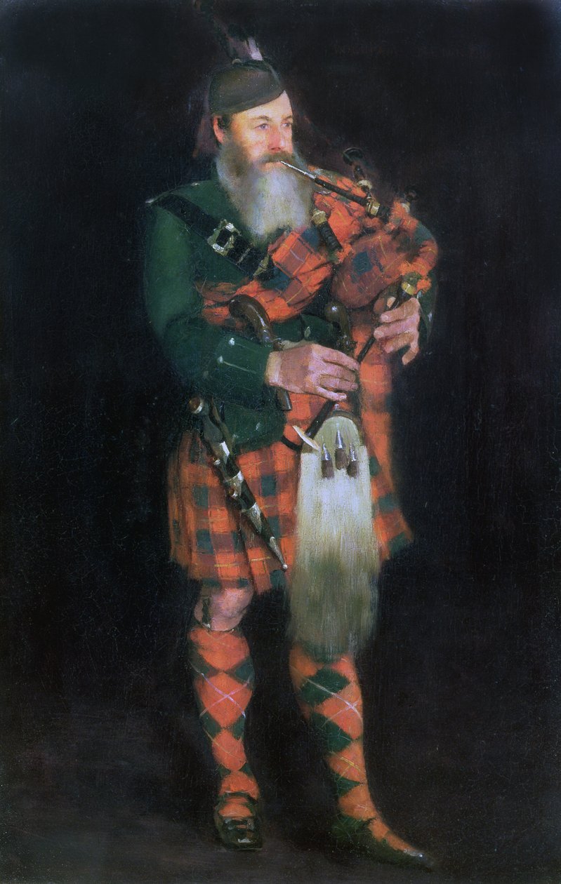 吹笛者，1885年 作者 威廉·肯尼迪