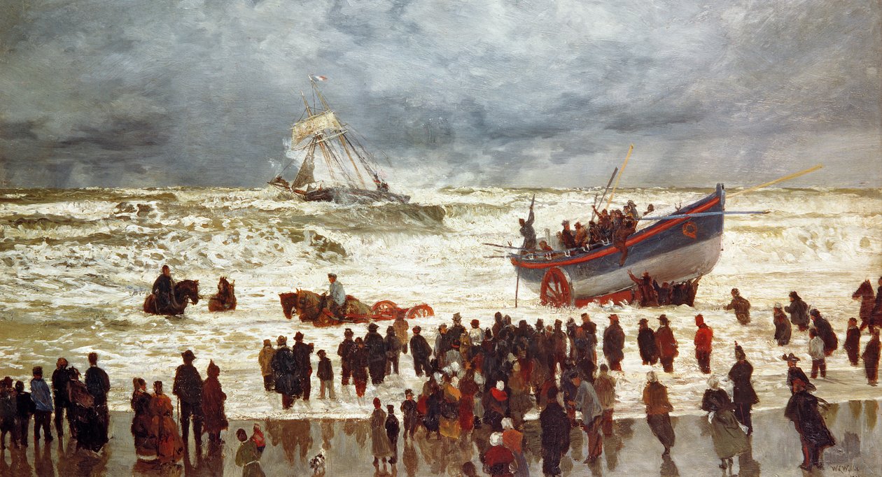 救生艇，1873年 作者 威廉·莱昂内尔·威利