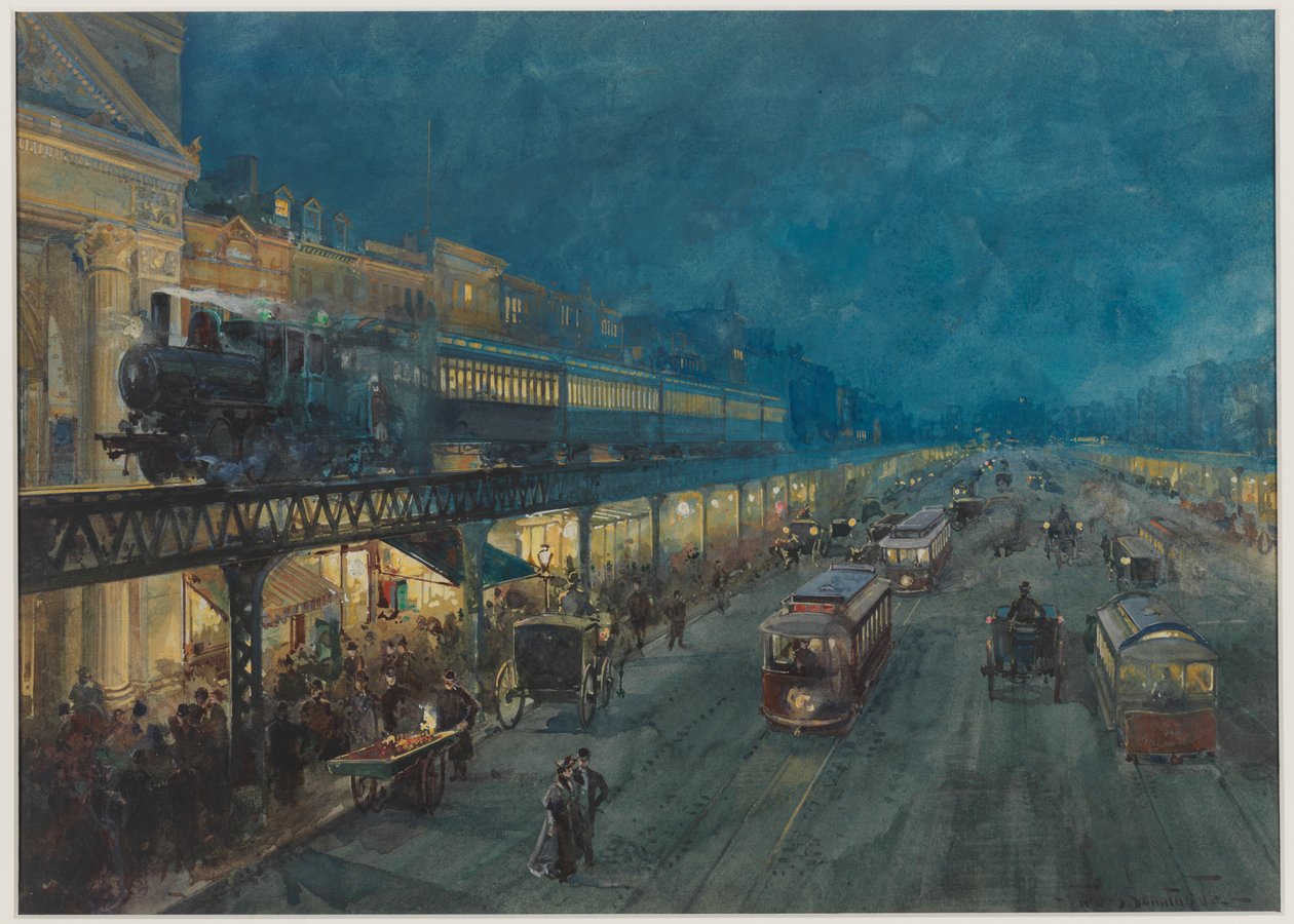 1895年的Bowery 作者 威廉·路易斯·尼尔周日