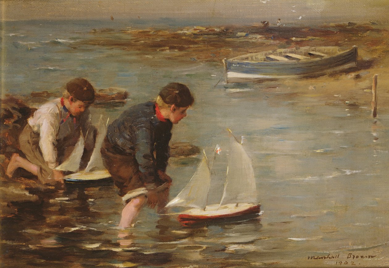 1902年开始比赛（油画板） 作者 威廉·马歇尔·布朗