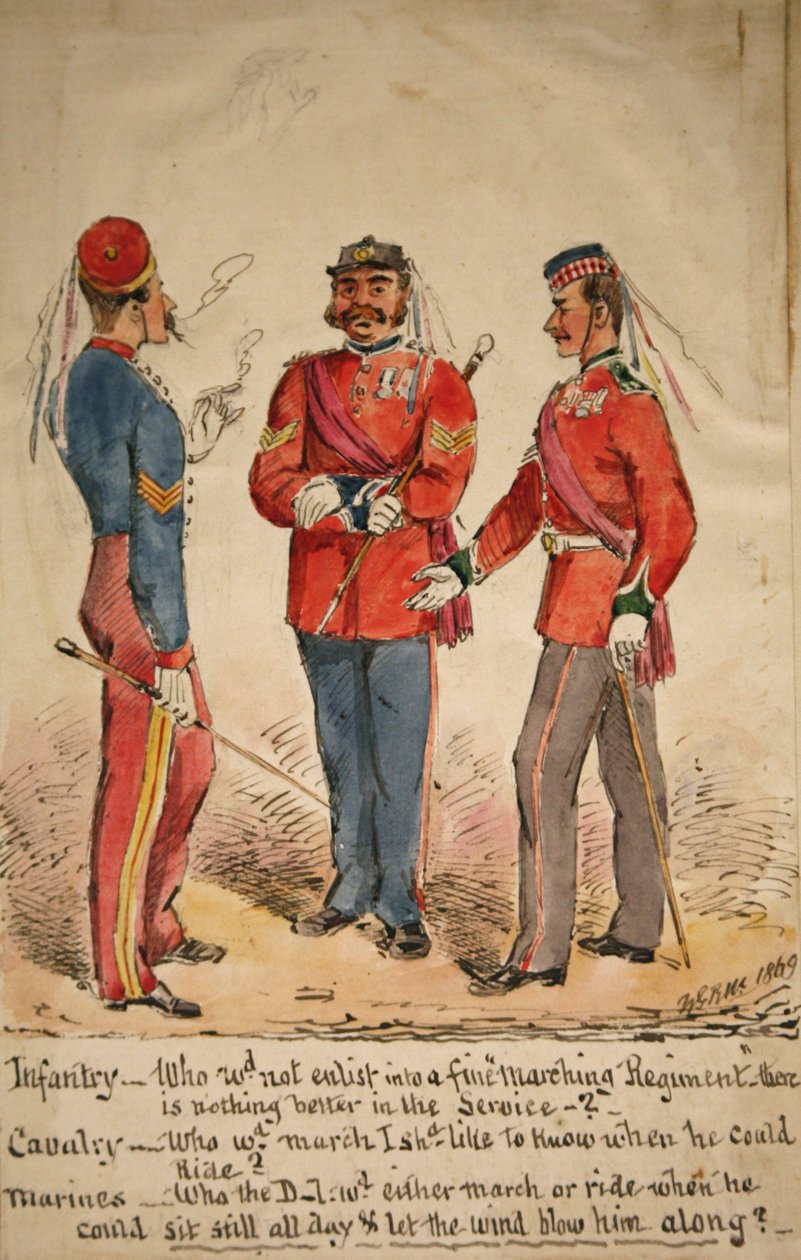 步兵，骑兵和海军陆战队讨论，1869年 作者 威廉·马斯特斯