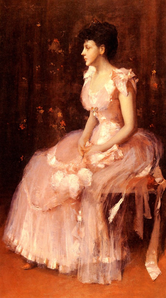 一位夫人的画象在Pinkn 作者 威廉·梅里特·蔡斯