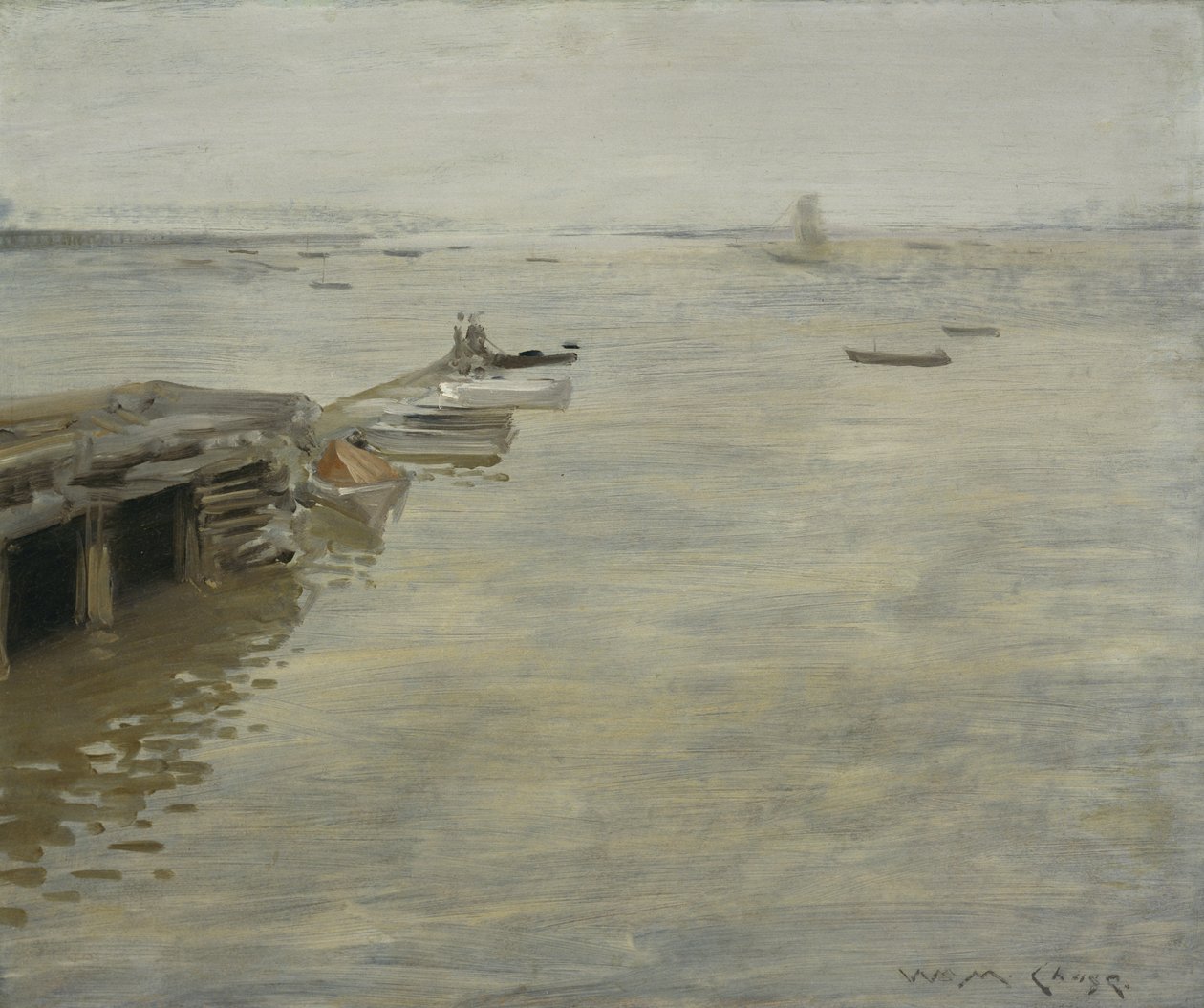 灰色的一天，1886年 作者 威廉·梅里特·蔡斯