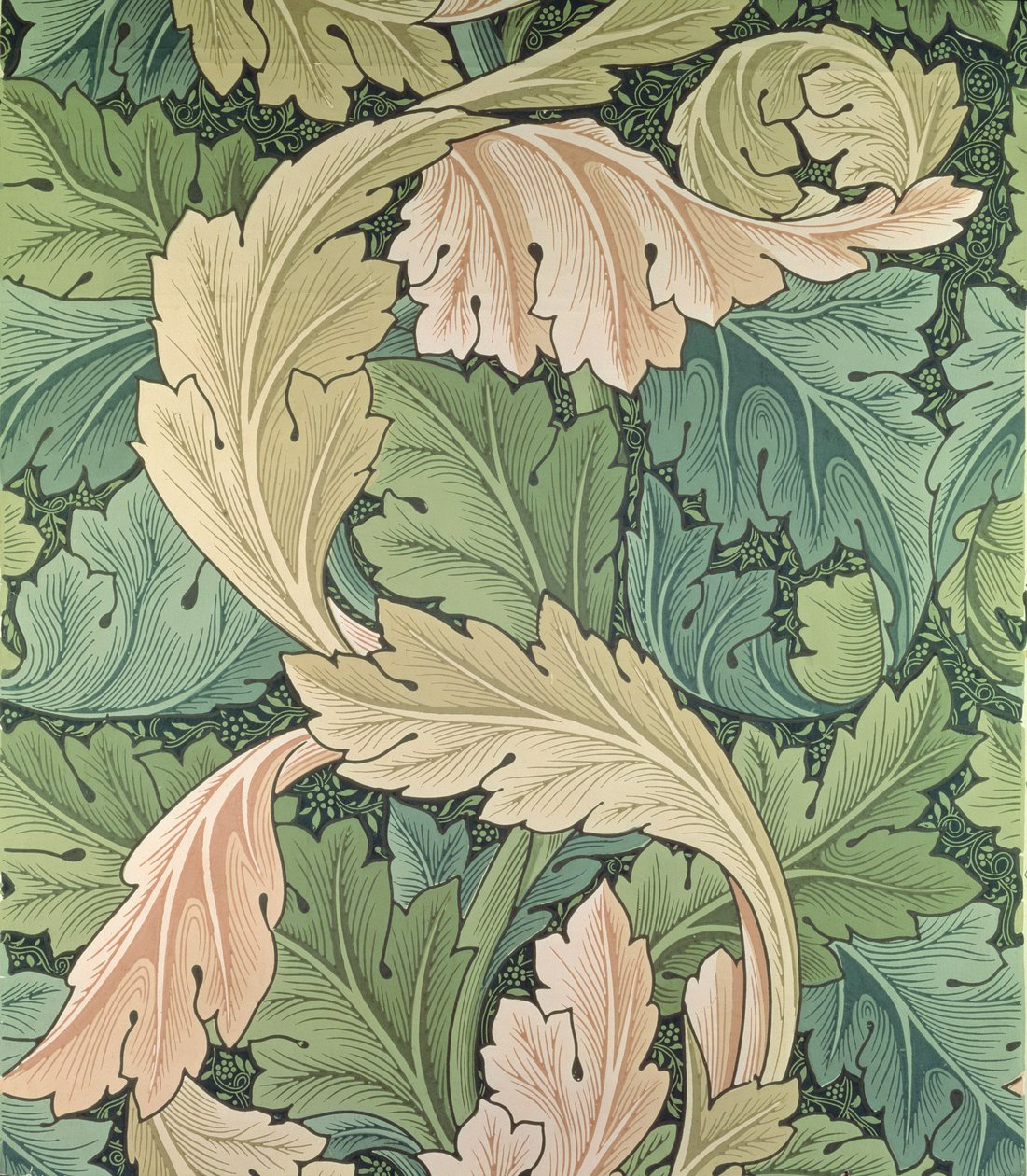 &39;Acanthus&39;壁纸设计，1875年 作者 威廉·莫里斯