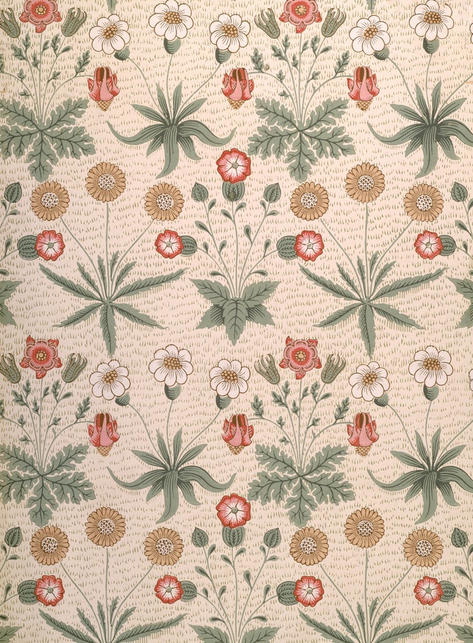 黛西，第一个莫里斯壁纸设计，1864年 作者 威廉·莫里斯