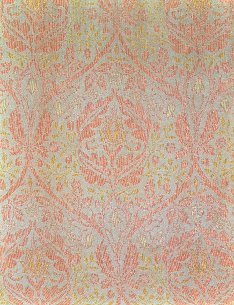 Golden Bough，1888年设计，制造于1888-1917（丝绸和亚麻编织） 作者 威廉·莫里斯