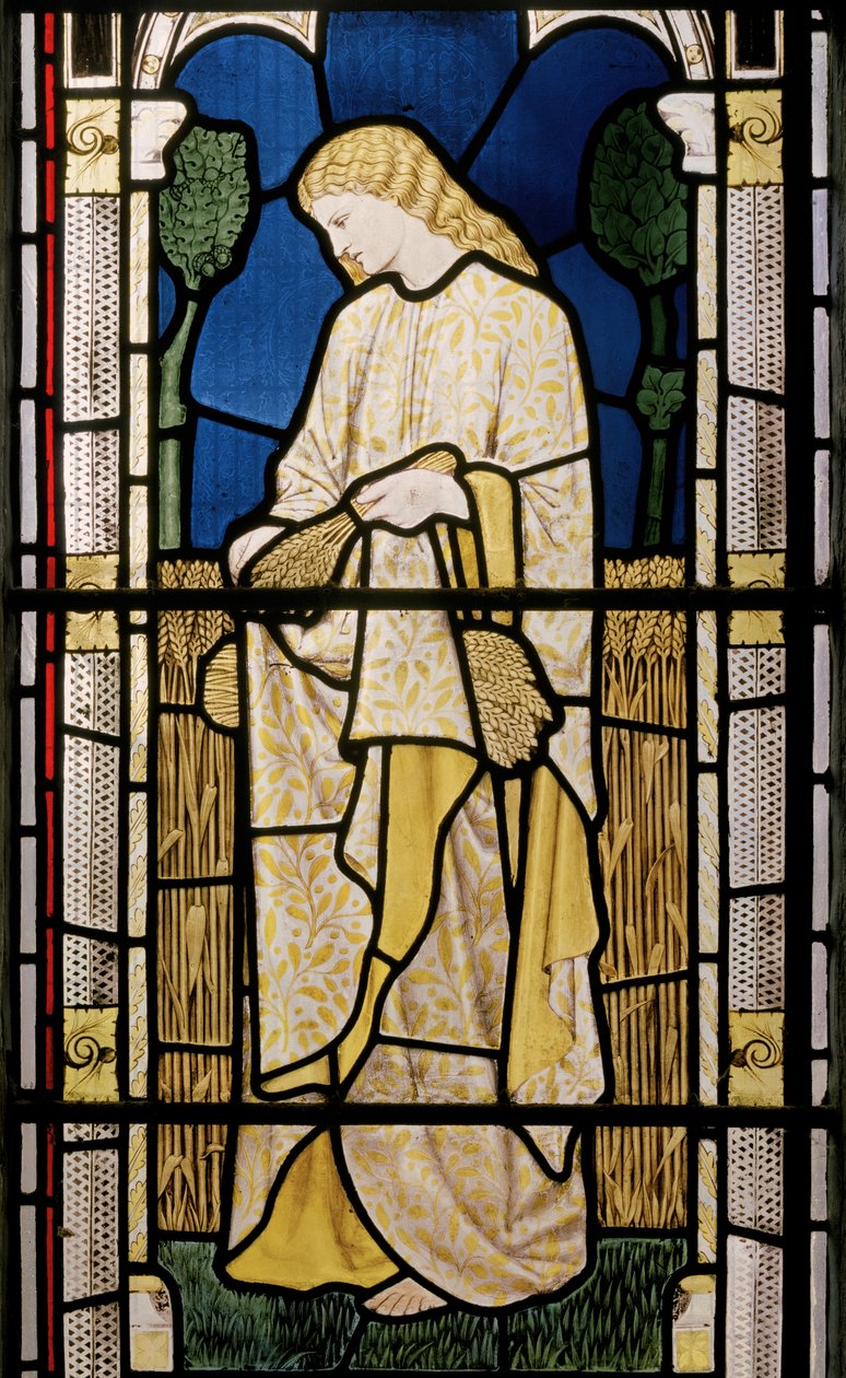 露丝在外星人玉米，忏悔者圣爱德华教堂，Cheddleton，1868年 作者 威廉·莫里斯