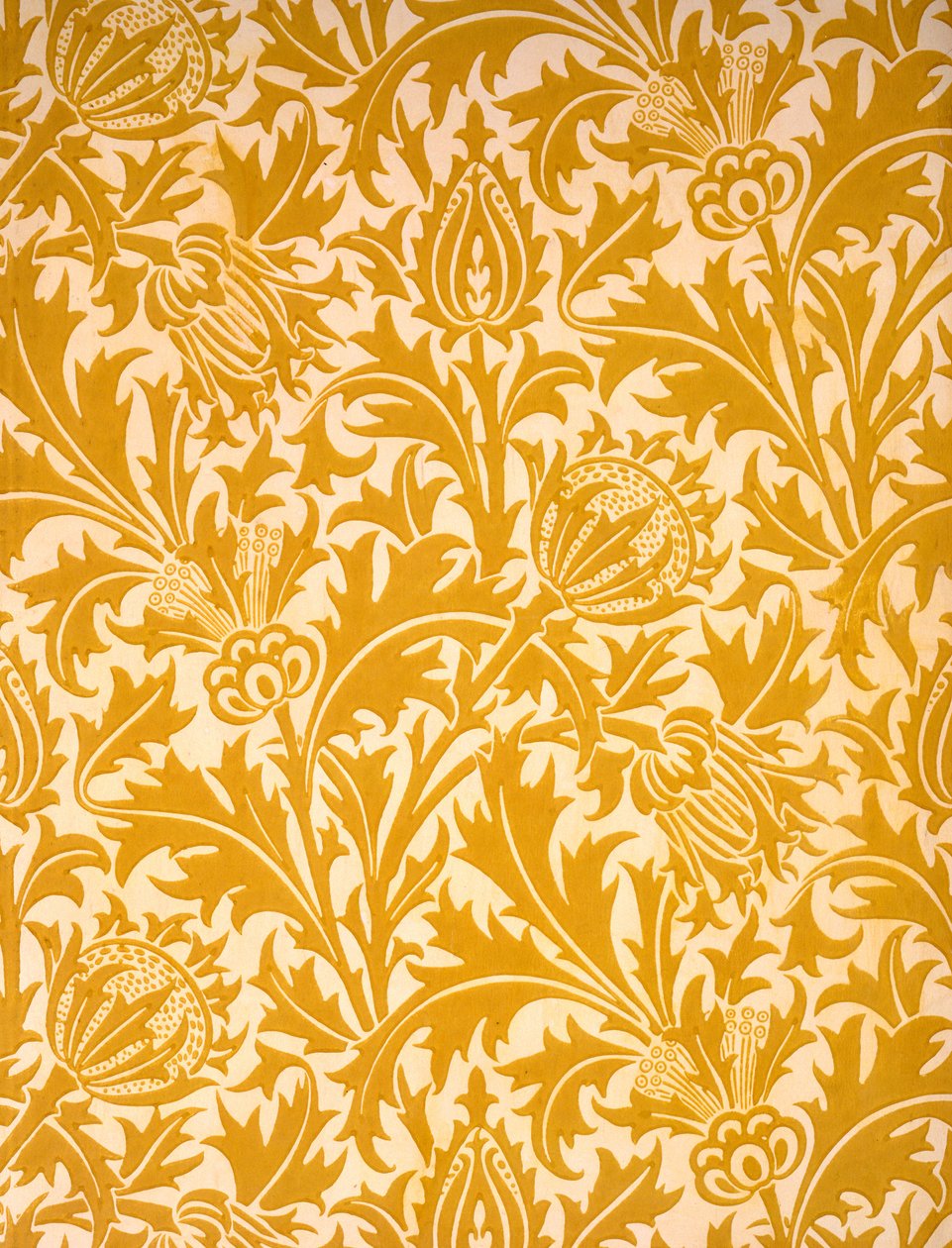 &39;Thistle&39;壁纸设计，19世纪末（纸上彩色木版画） 作者 威廉·莫里斯