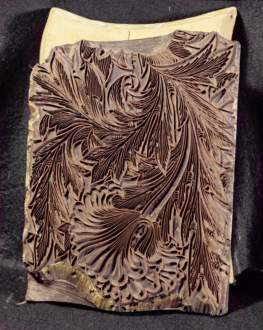 郁金香设计印花，1875年（木雕） 作者 威廉·莫里斯