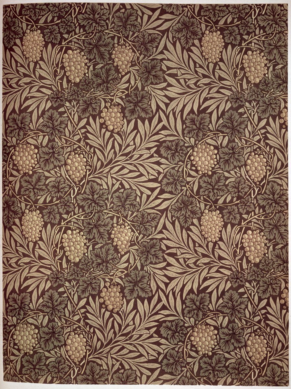 &39;Vine&39;壁纸设计，1873年 作者 威廉·莫里斯