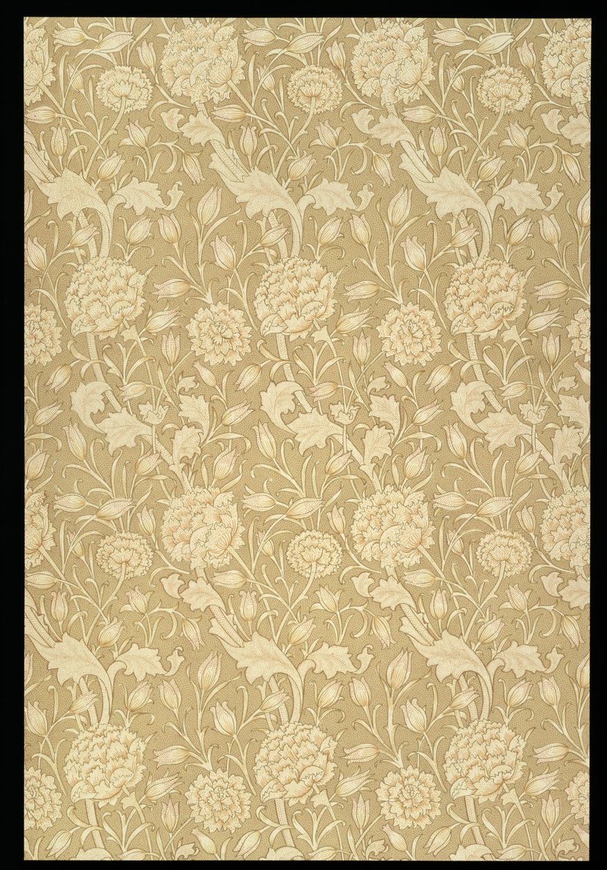 &39;Wild Tulip&39;壁纸设计，1884年 作者 威廉·莫里斯