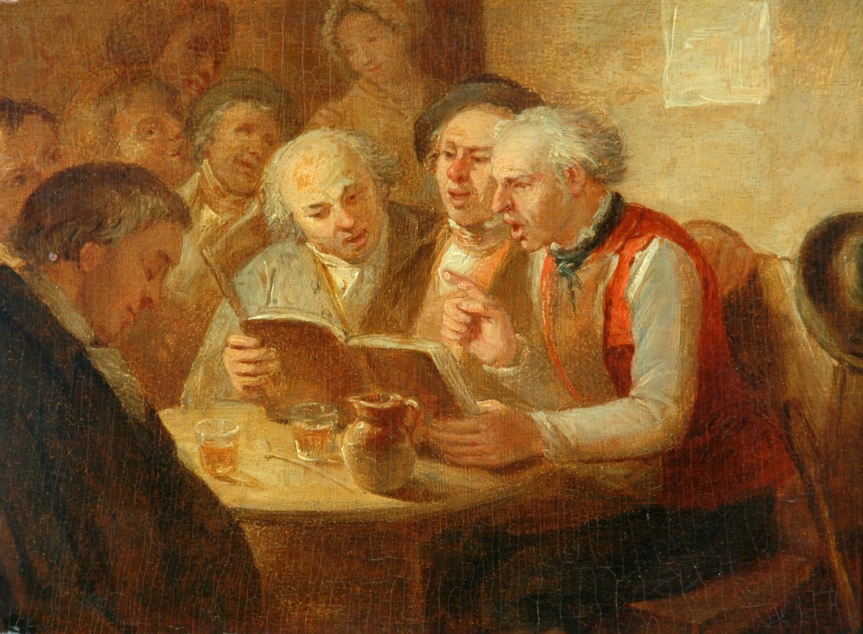 排练（木板上的油） 作者 威廉·穆雷迪（William Mulready）
