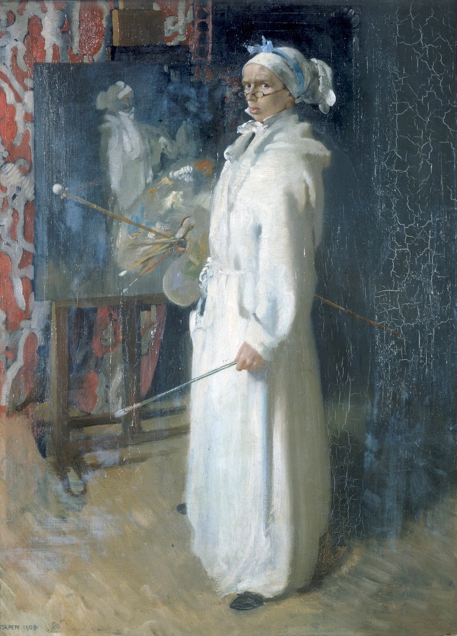 这位艺术家的肖像，1908年 作者 威廉·奥彭