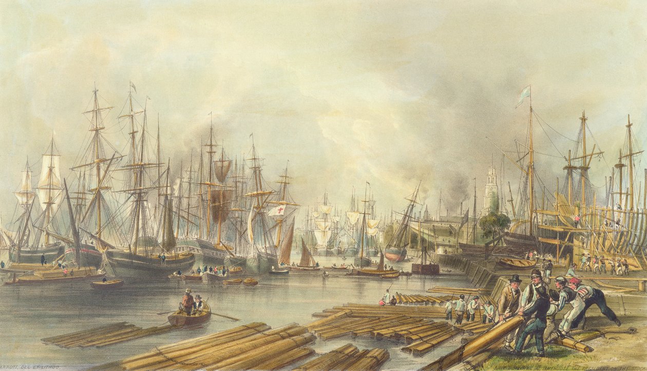 1840年，Limehouse的造船业 作者 威廉·帕罗特