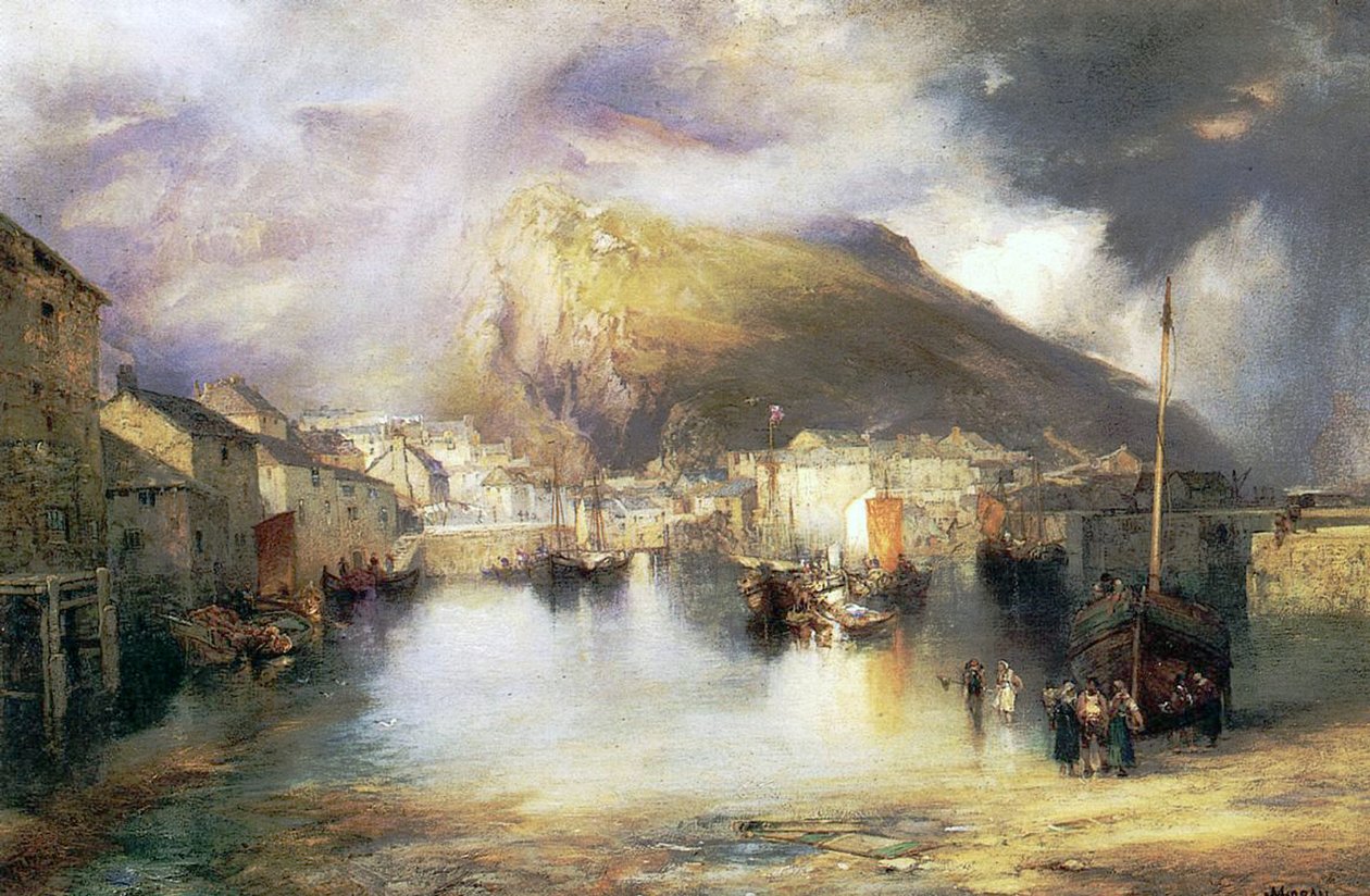 Polperro，康沃尔郡，1907年 作者 