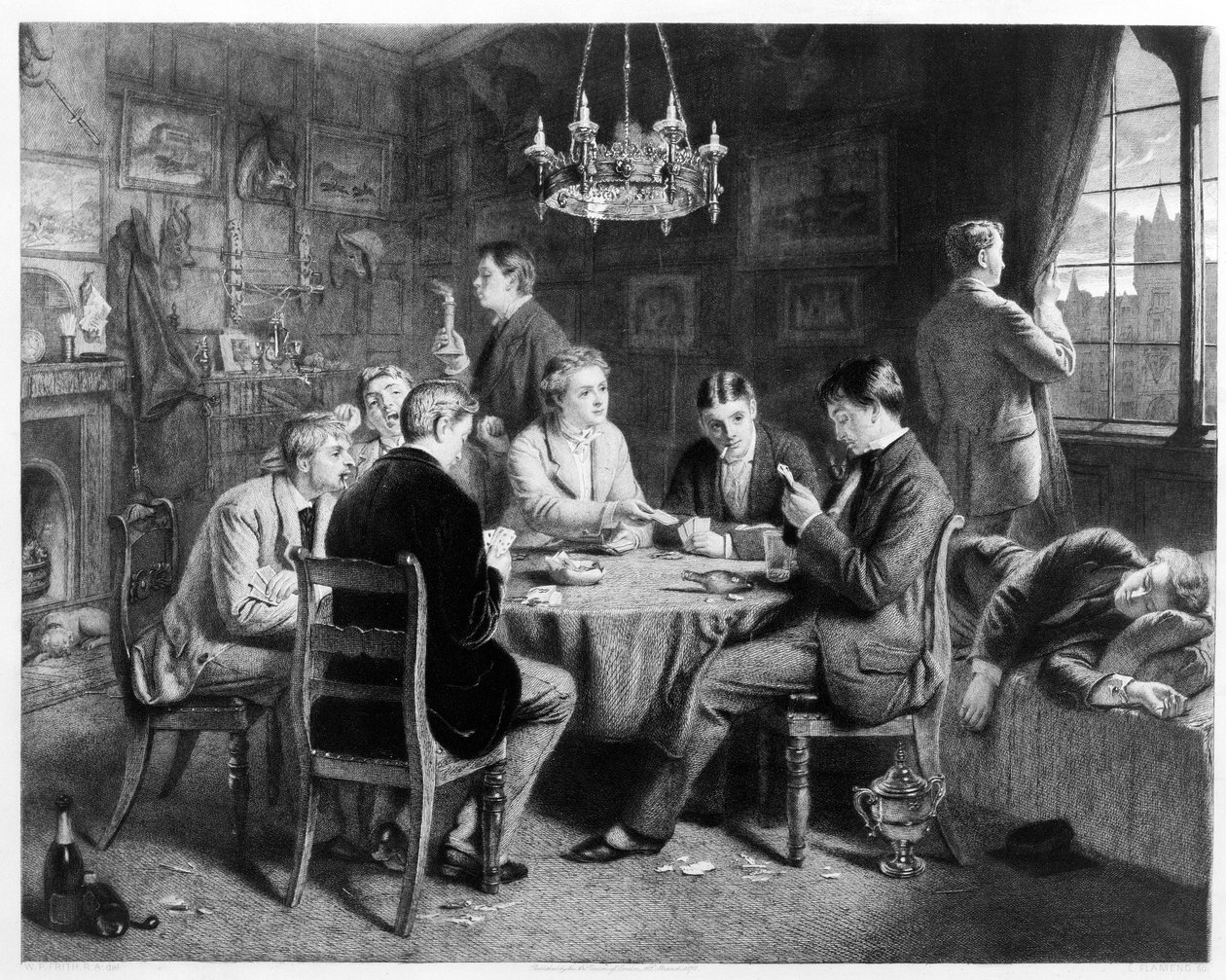 毁灭之路：学院，由Leopold Flameng（1831-1911）酒吧雕刻。由伦敦艺术联盟，1882年 作者 威廉·鲍威尔·弗里斯
