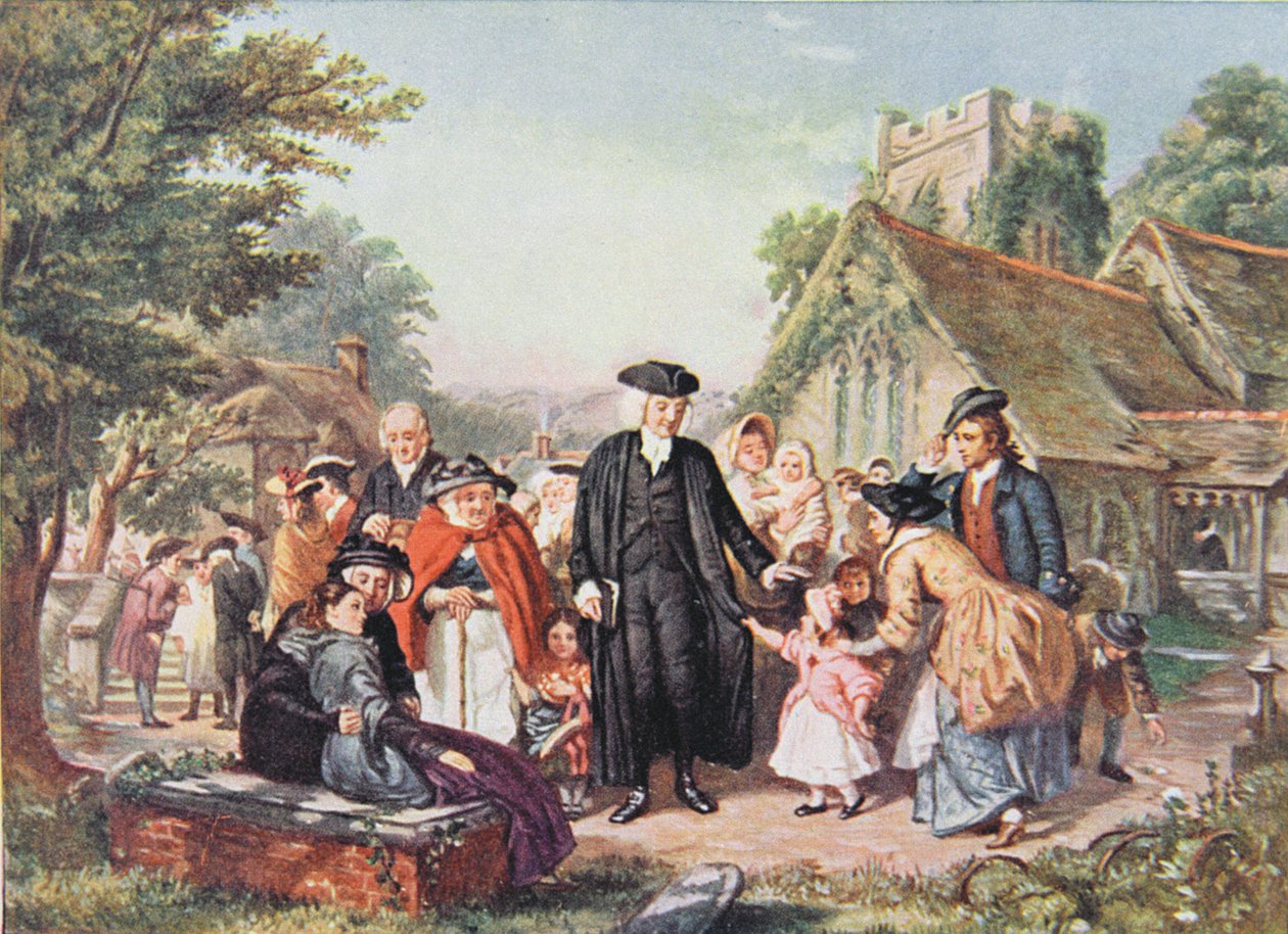 The Village Clergyman，来自“伟大人物的伟人的生活”的插图，由Richard Wilson编辑，20世纪20年代 作者 威廉·鲍威尔·弗里斯
