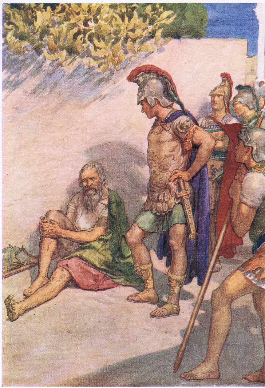 Alexander和Diogenes，来自Plutarch Lives，由TC＆EC Jack Ltd出版，20世纪20年代 作者 威廉·雷尼