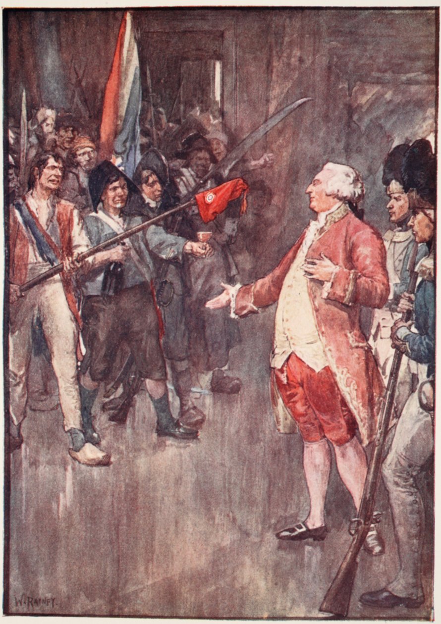 “这不是你想要的时间或地点”，来自“法国的故事”，作者Mary MacGregor，1920年（彩色石版画） 作者 威廉·雷尼