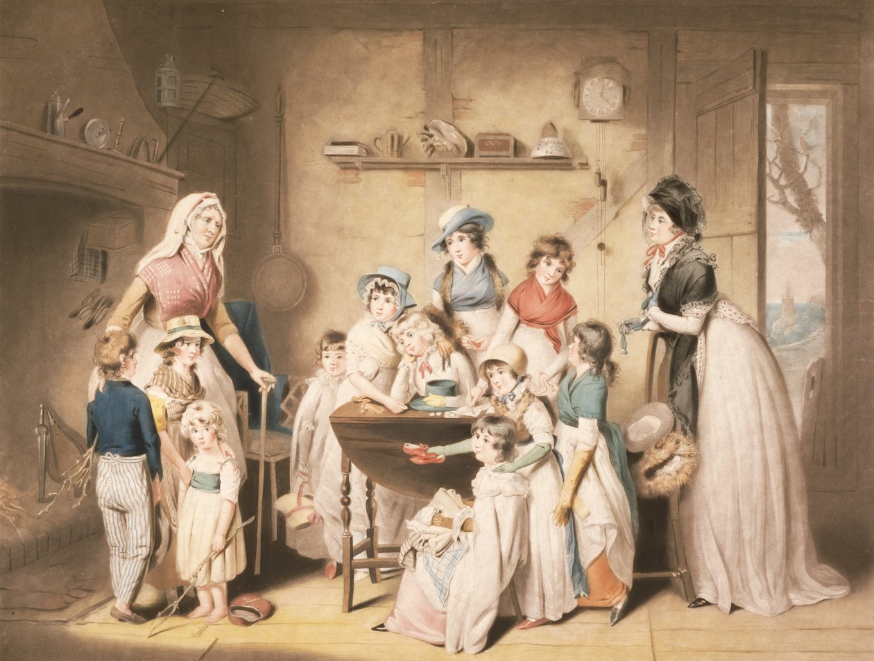 水手的孤儿，或年轻女士的订阅，由William Ward（1766-1826），pub.1800雕刻 作者 威廉·雷德摩尔·比格