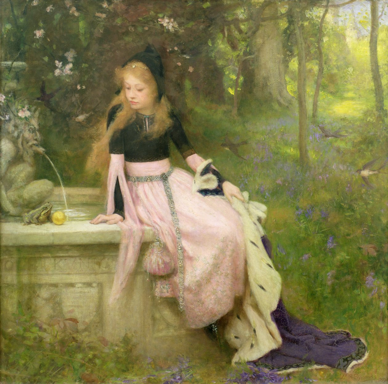 公主和青蛙，1894年 作者 威廉·罗伯特·西蒙兹
