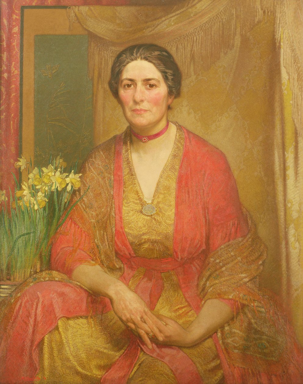 1918年艺术家的妻子的肖像 作者 威廉·沙克尔顿
