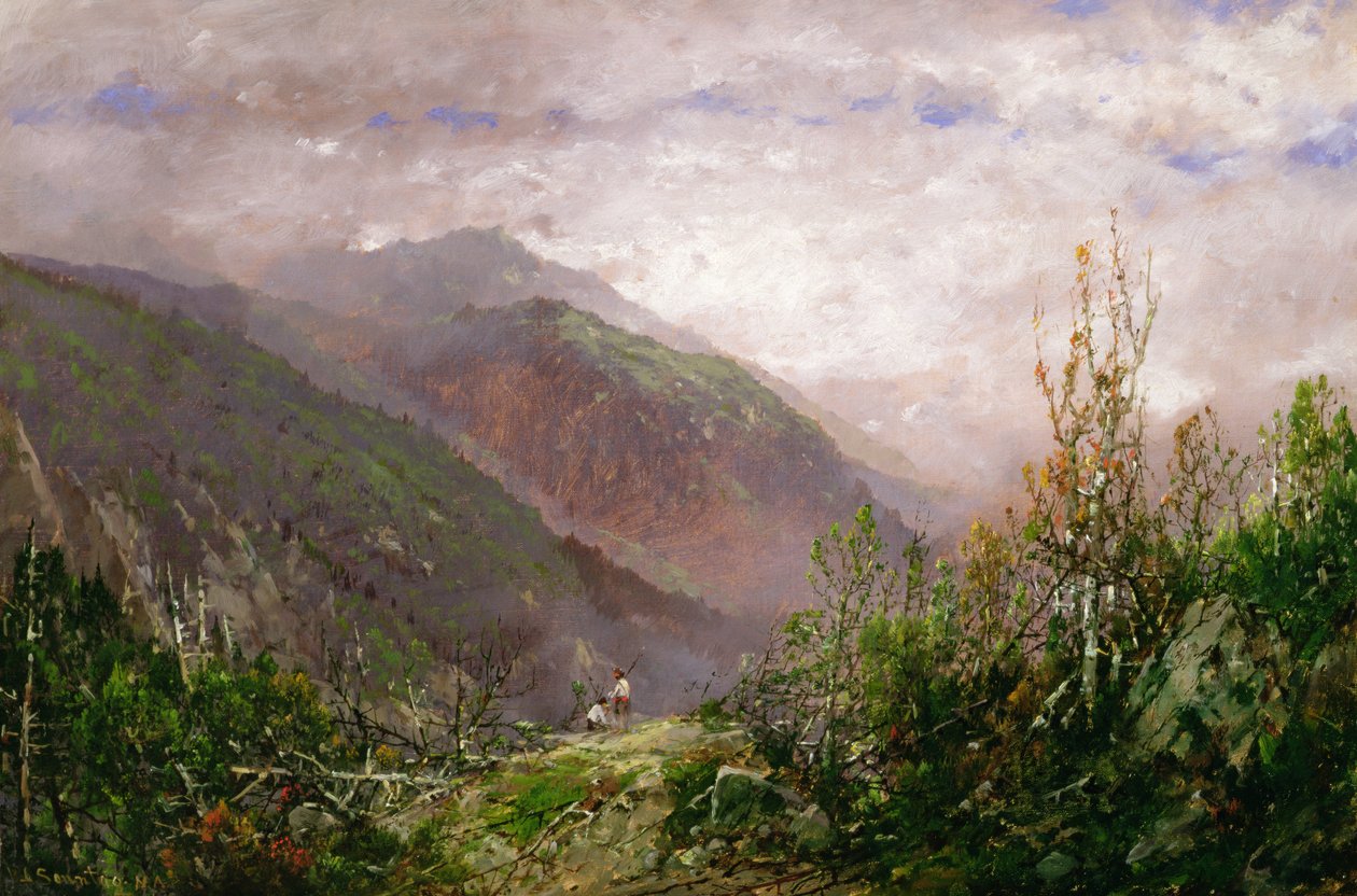 白山的场景，c.1860-70 作者 威廉·周日