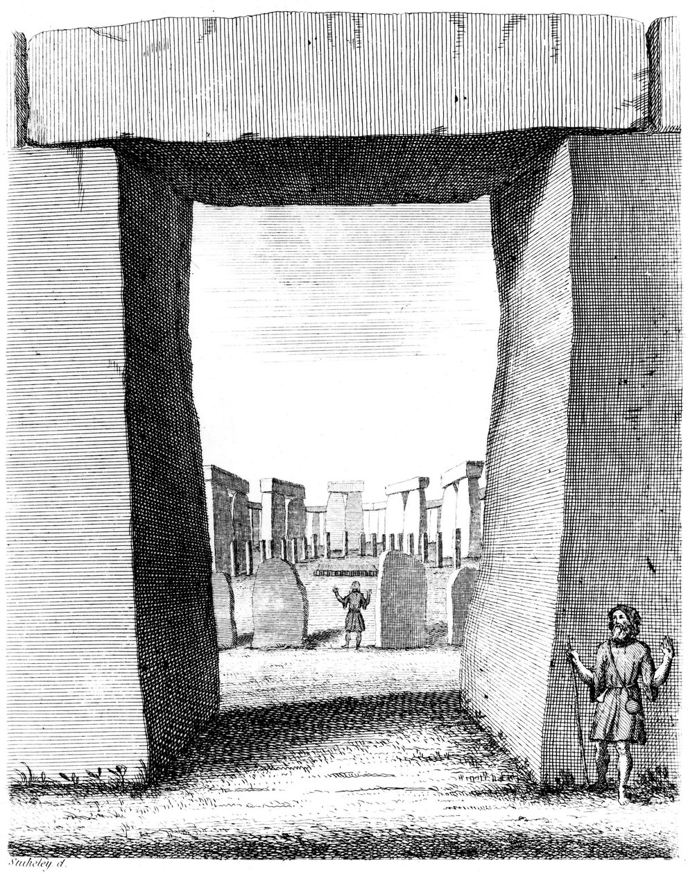 查看通过巨石阵trilithon，1740年 作者 威廉·斯托克利