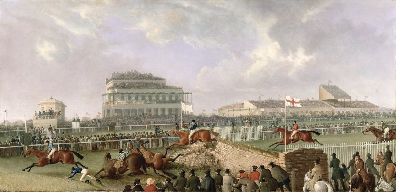 利物浦和国家障碍赛在Aintree 1843，c.1843 作者 威廉·塔斯克