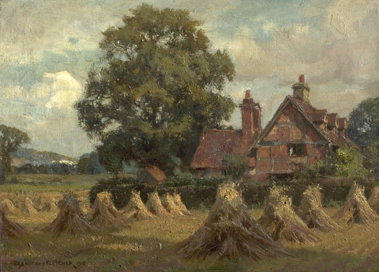 Bletchworth Quarry，1915年在萨里郡多尔金的Lower Lane Cottages看到 作者 威廉·泰隆·布兰福德·弗莱彻