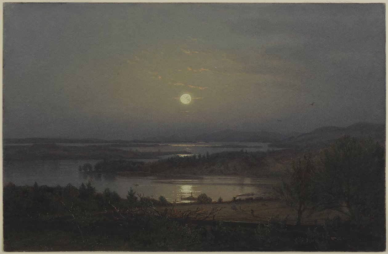 Lake Winnipesaukee，1874年（纸上写着） 作者 威廉·特罗斯特·理查兹