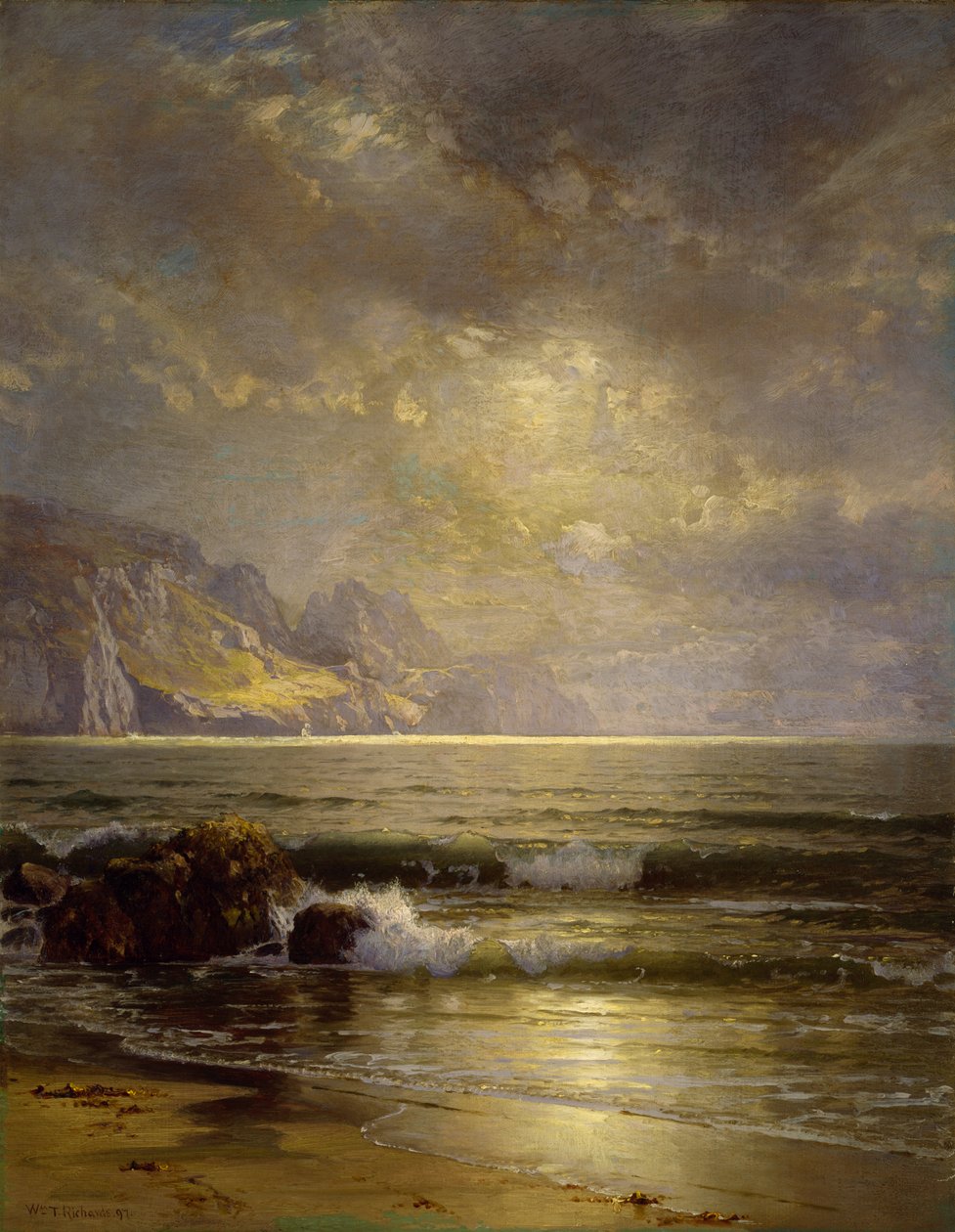 海景，1897年 作者 威廉·特罗斯特·理查兹