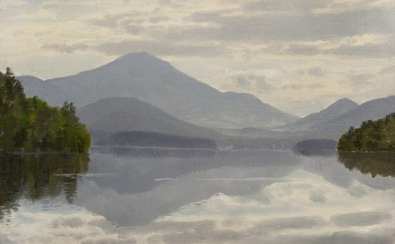 Whiteface Mountain，普莱西德湖，1877年 作者 威廉·特罗斯特·理查兹
