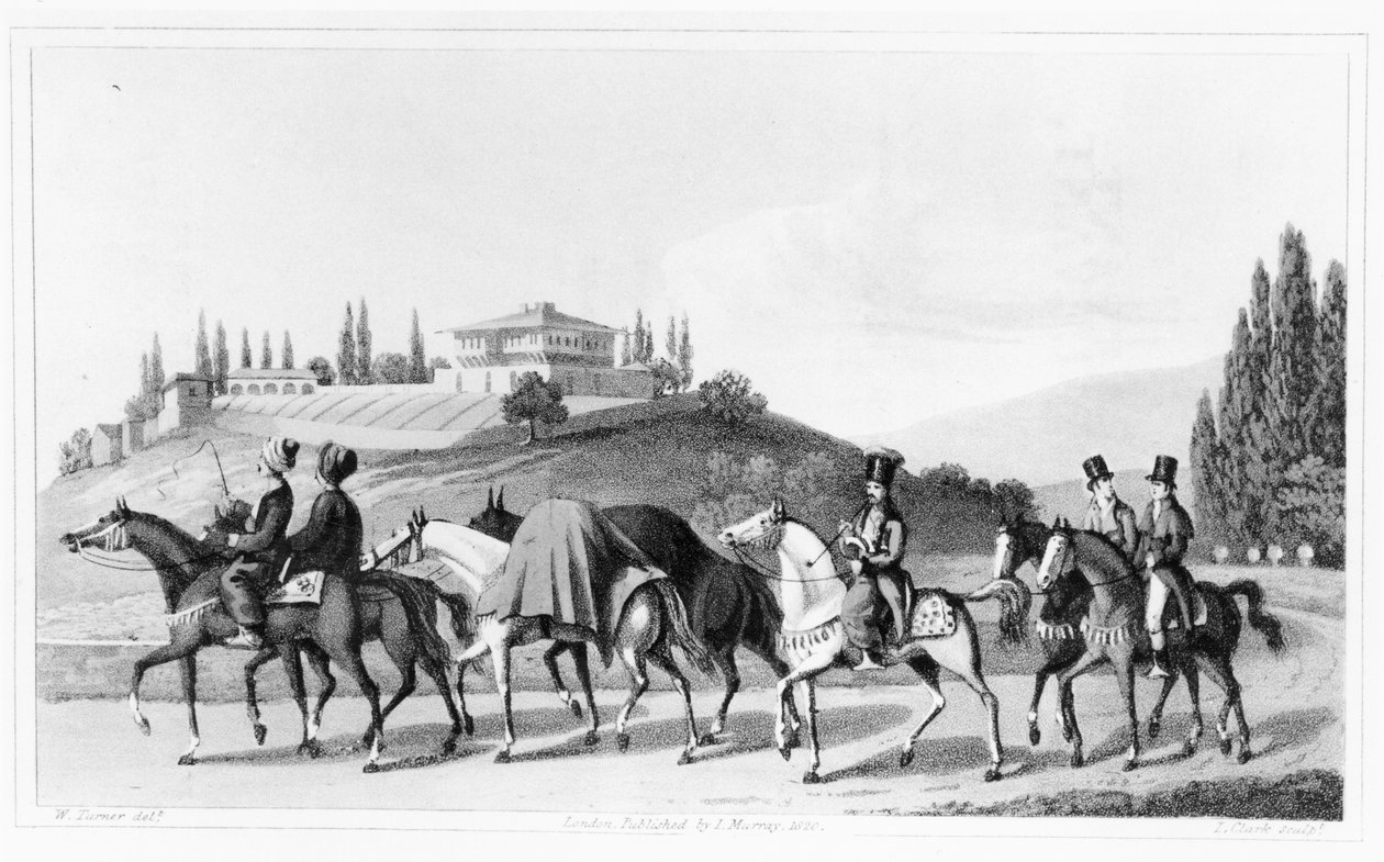 土耳其的旅行模式，来自威廉·特纳的“黎凡特之旅”，由L. Clark镌刻，1820年出版 作者 约瑟夫·马洛德·威廉·特纳