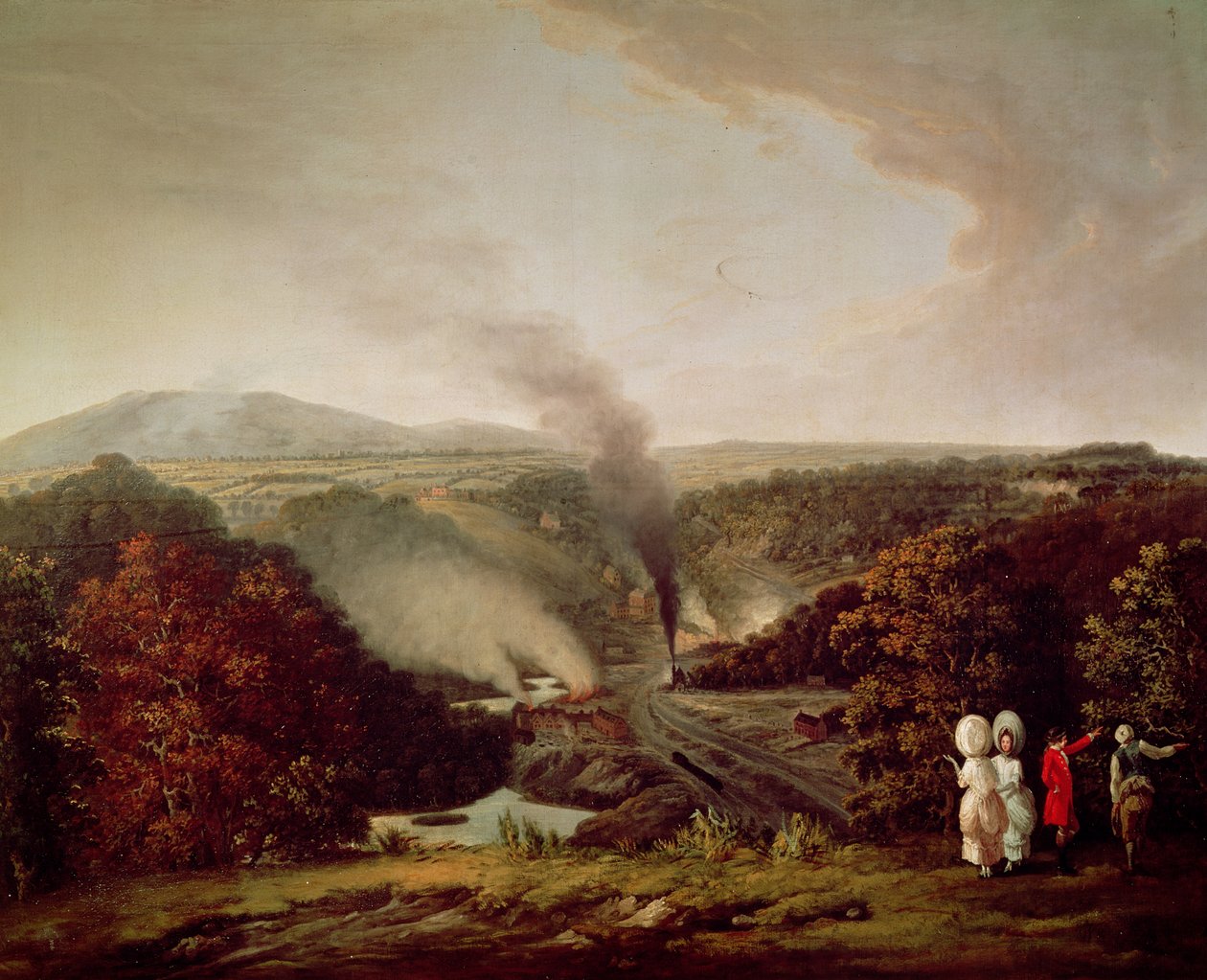 1777年Coalbrookdale的下午视图 作者 威廉·威廉姆斯