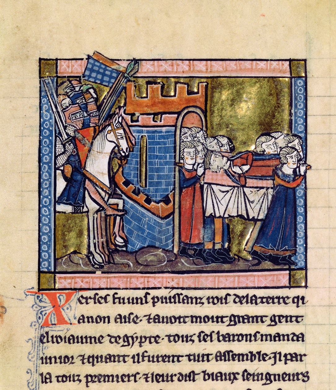 Fr.2630 f.102埃德萨公民向Estoire d&39;Outremer致敬Baldwin II 作者 轮胎的威廉