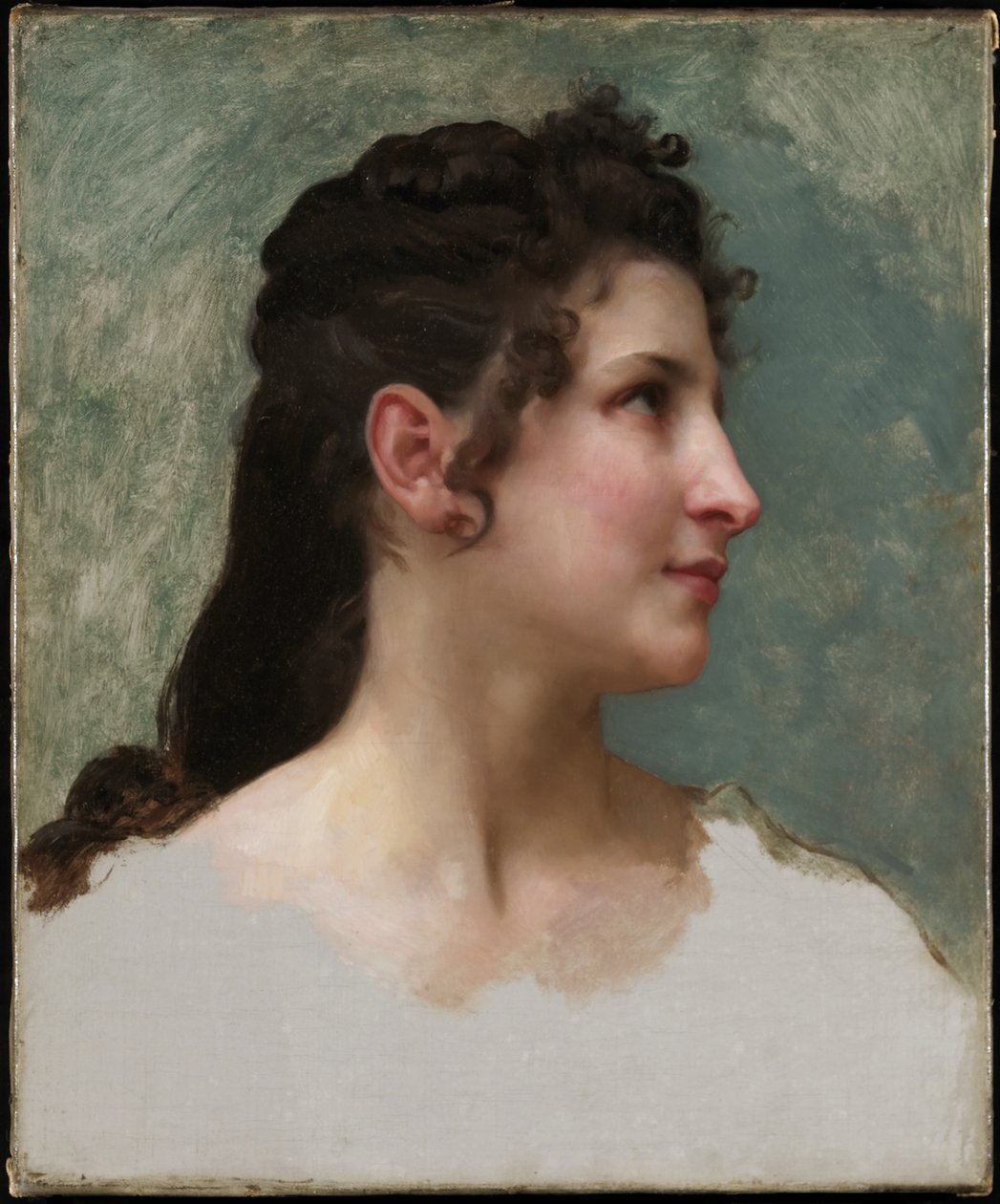 研究女孩头，1890年 作者 威廉·阿道夫·布格罗