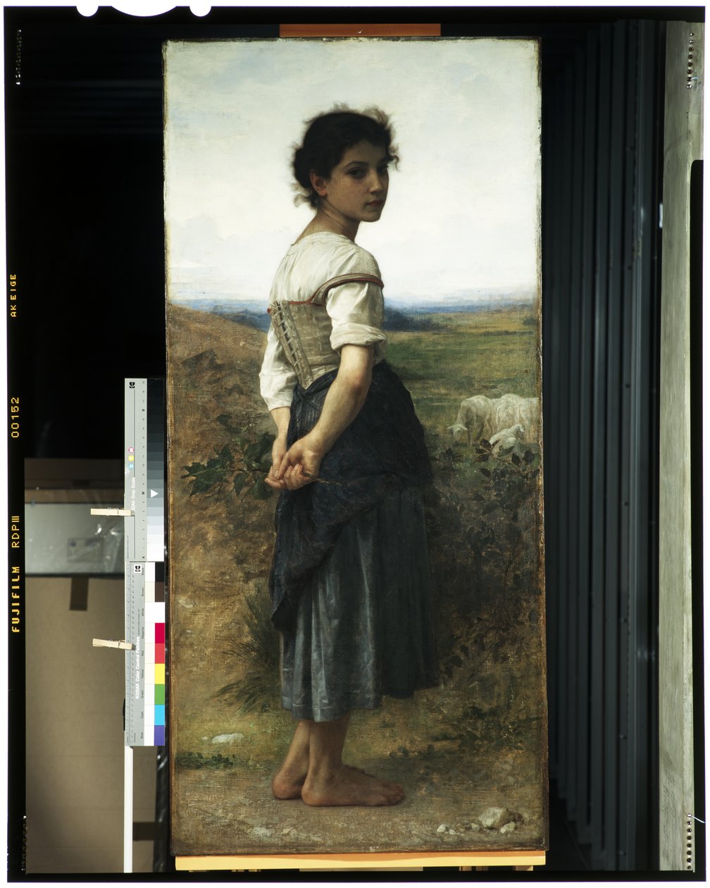 年轻的牧羊女，1885年 作者 威廉·阿道夫·布格罗