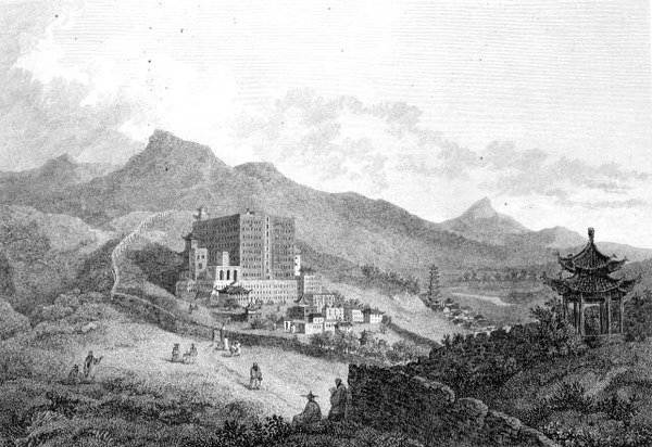 本杰明-托马斯-庞西(1772-99年)雕刻的鞑靼地区哲霍尔附近的普塔拉(Poo-ta-la)或大寺庙的景色，由G. Nicol出版。 作者 威廉（后）亚历山大