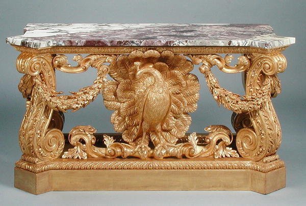 桌子，约1735年（雕刻的鎏金木） 作者 威廉（后）肯特
