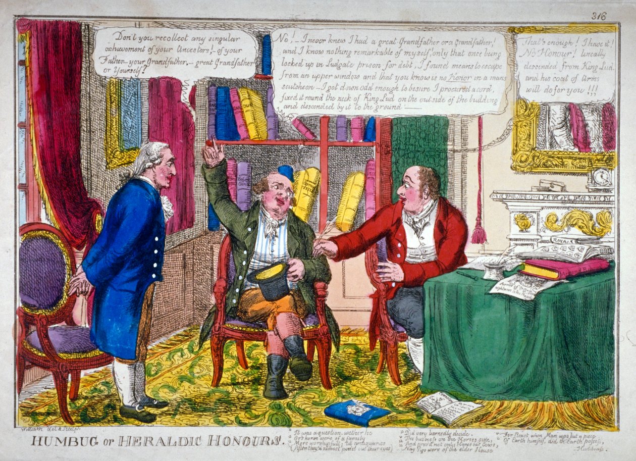Humbug or heraldic honours"，约1790。                                      作者 威廉亚伯拉罕