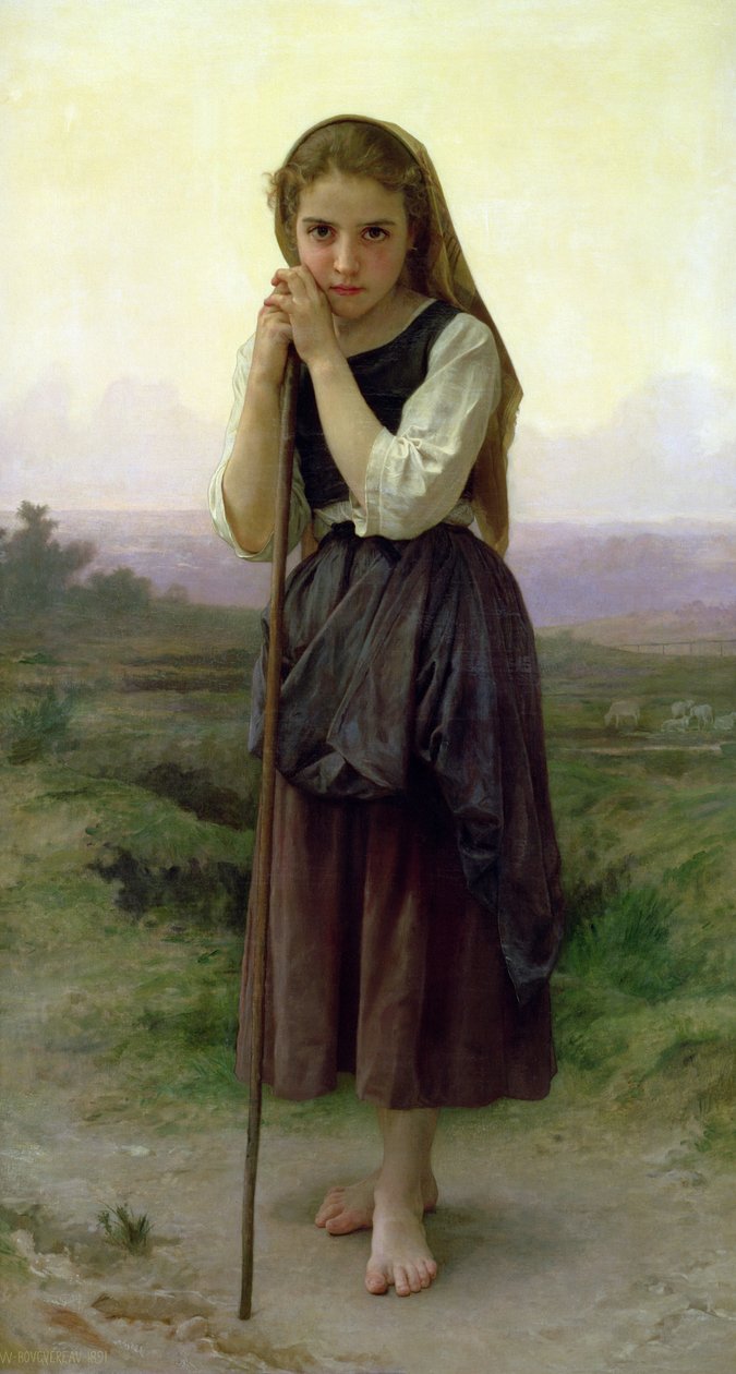 小牧羊女，1891年 作者 威廉·阿道夫·布格罗