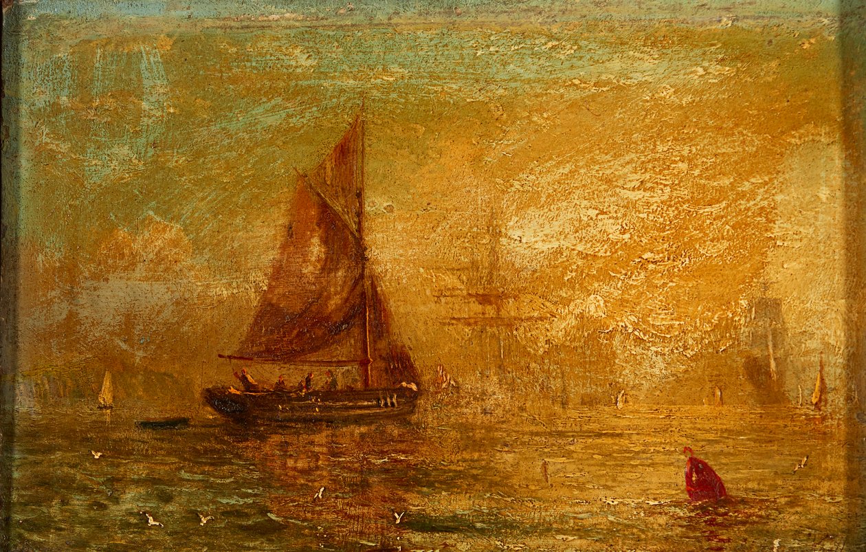 划船出海（板上油画） 作者 威廉·阿道夫·克奈尔